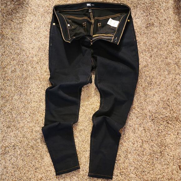 INC Intl Concepts Skinny Jeans 12/31 Dark Indigo Boot-Ready Edgy EUC - Picture 5 of 7